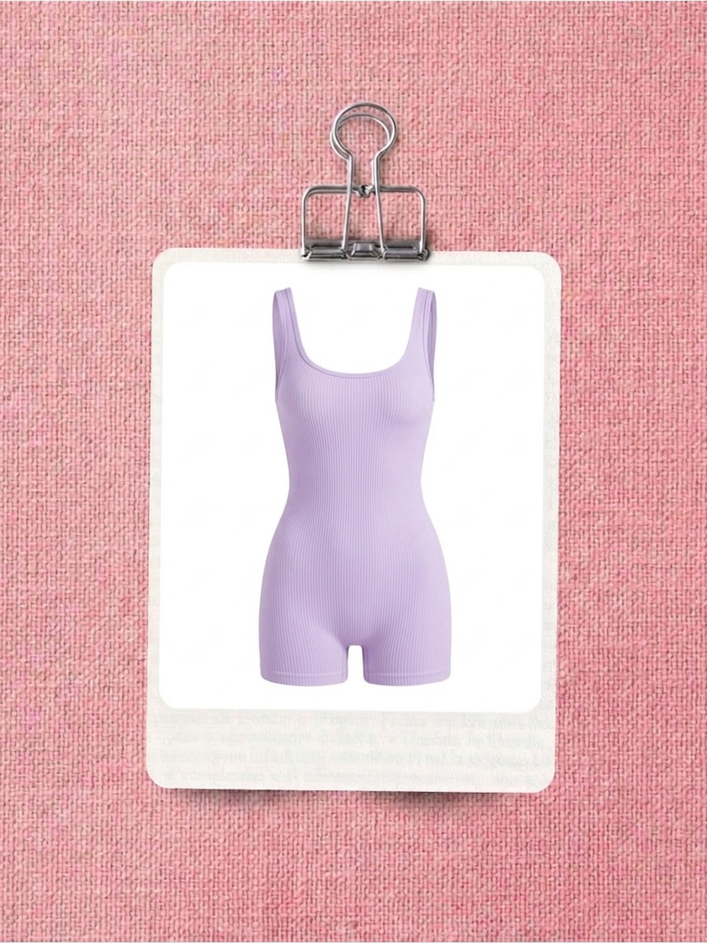 Sleeveless Ribbed Lilac Tank Romper